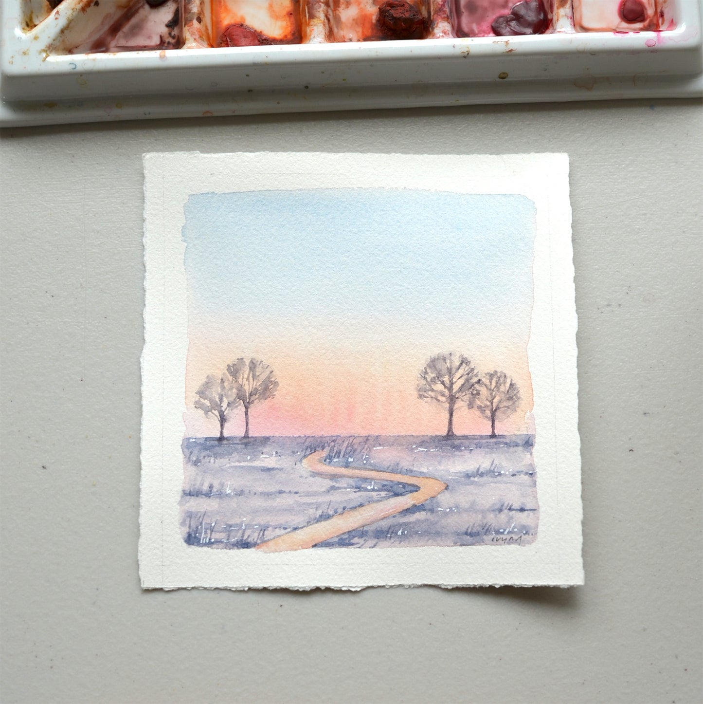 Path to Dawn | 5"x 5" Original