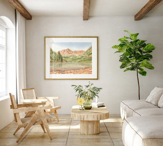 Maroon Bells Art Print | Colorado Fourteeners