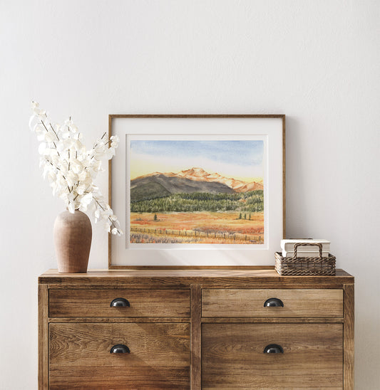 Longs Peak Art Print | Colorado Fourteeners