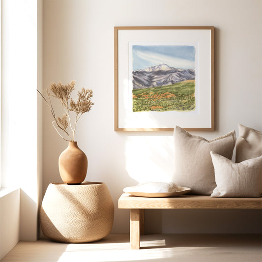 Pikes Peak in the Garden | Colorado Springs | Art Print