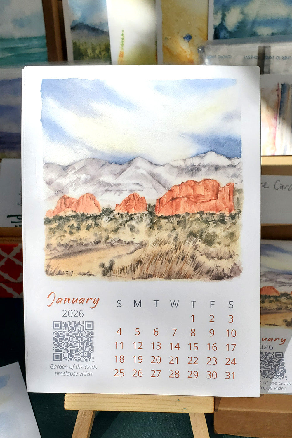 2026 Colorado Springs Watercolor Calendar Bundle