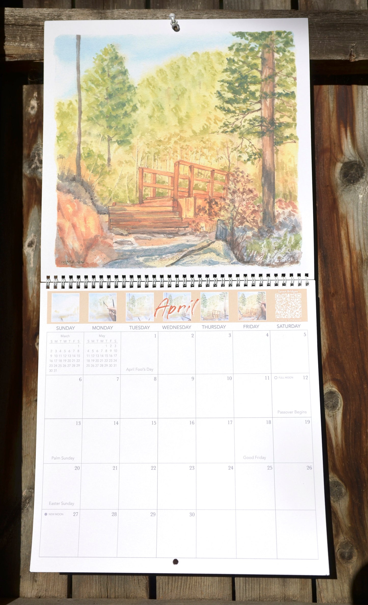 2025 Colorado Springs Landscape Watercolor Wall Calendar 12"x12"