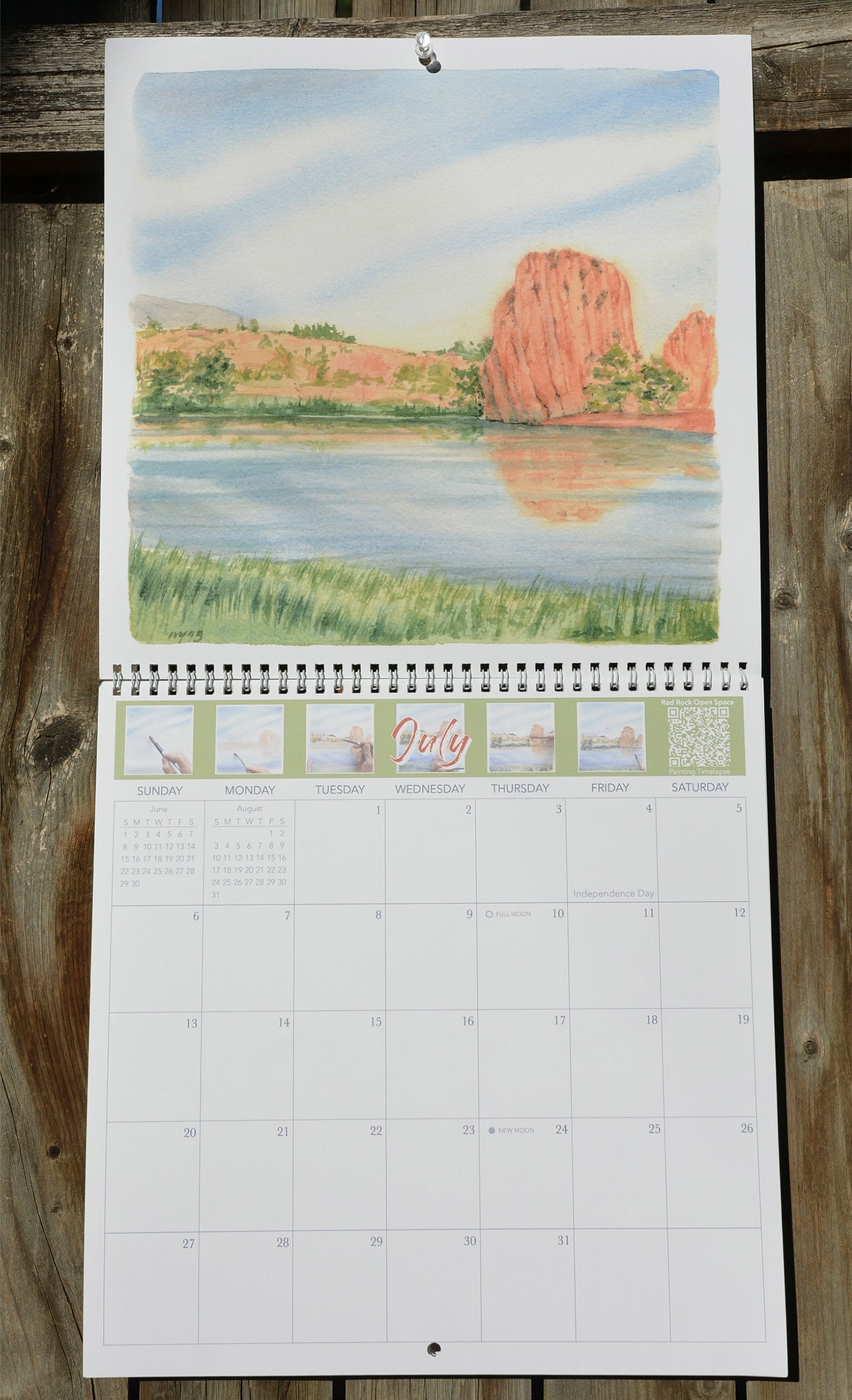 2025 Colorado Springs Landscape Watercolor Wall Calendar 12"x12"