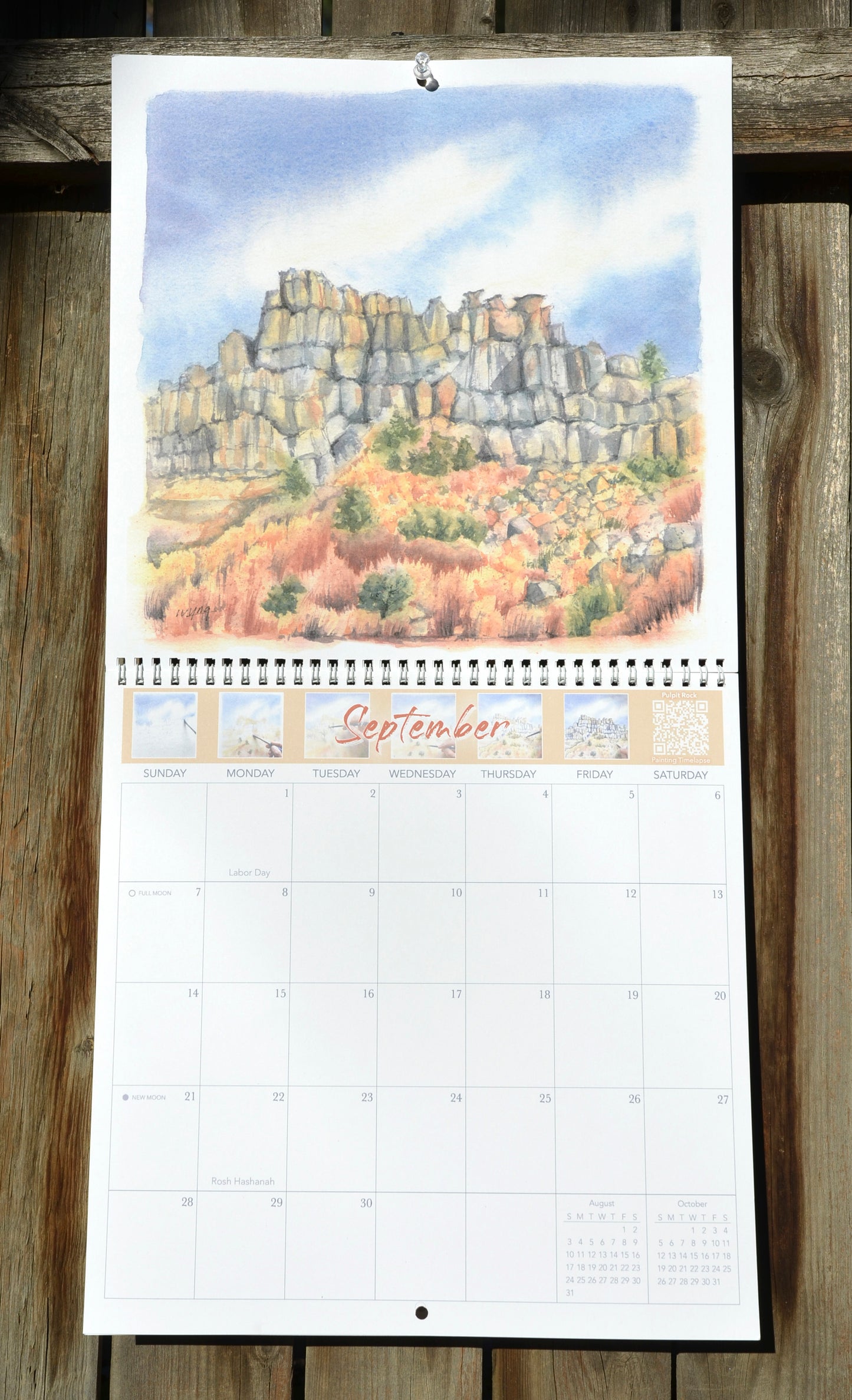 2025 Colorado Springs Landscape Watercolor Wall Calendar 12"x12"