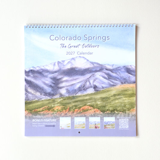 2027 Wall Calendar | Colorado Springs The Great Outdoors | Pre-Order Ship in August