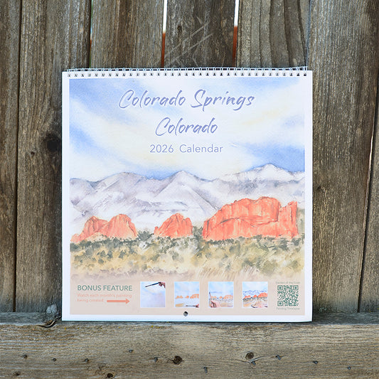 2026 Colorado Springs Watercolor Calendar Bundle