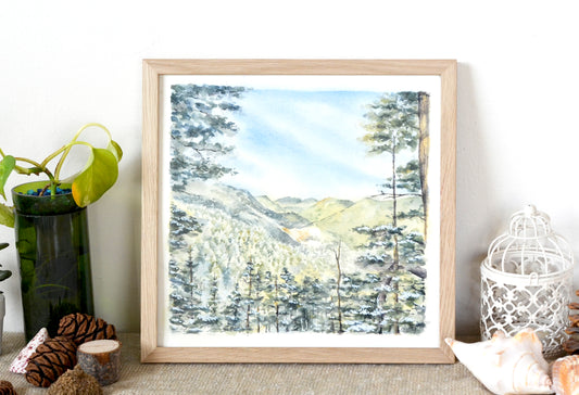 Colorado Springs Original Watercolor | North Cheyenne Canyon | 10"x10"