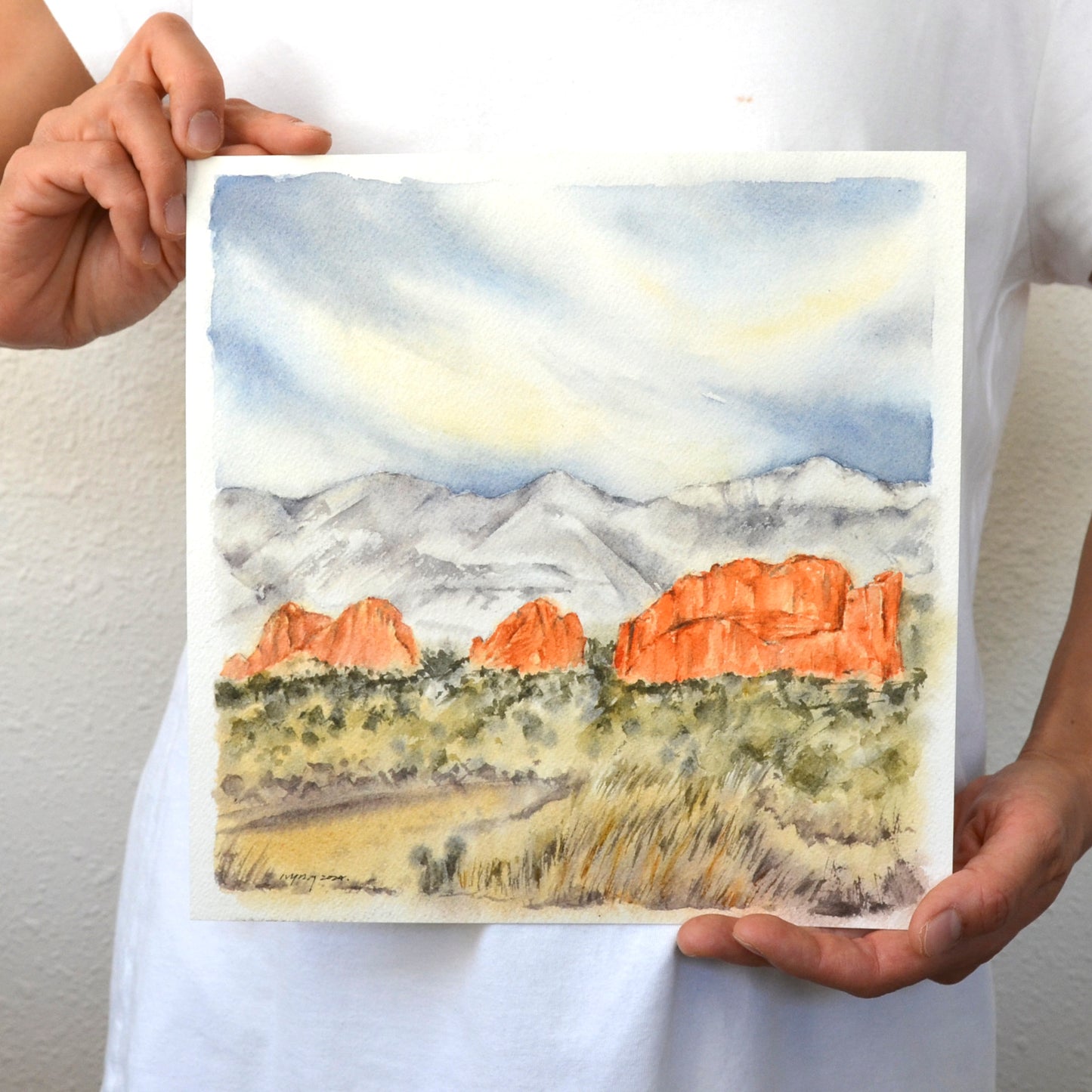 Colorado Springs Original Watercolor | Garden of the Gods |  10"x10"