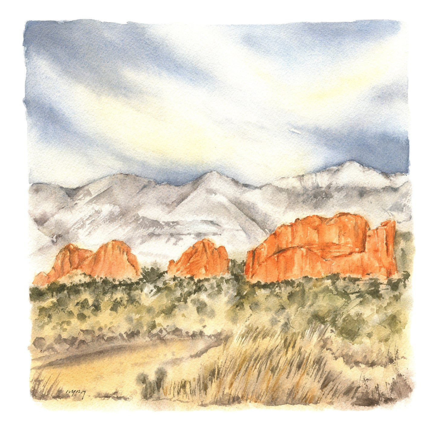 Garden of the Gods |  10"x10" Original