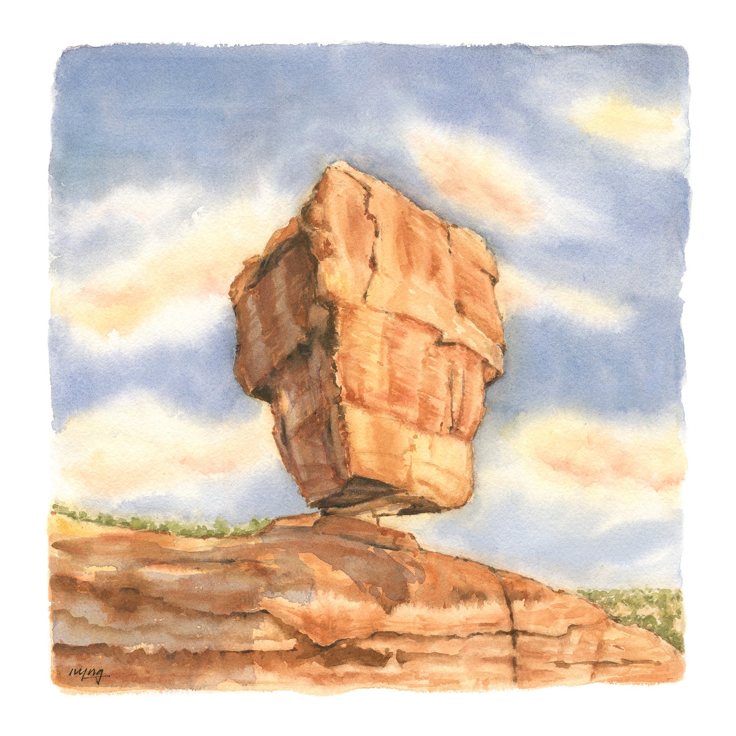 Balanced Rock |  10"x10" Original