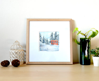 Christmas in Mussoorie | 5"x 5" Original