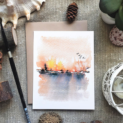 Abstract Landscape 01 | Mixed Greeting Card Set of 4