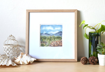Mountain Forest in the Summer | 5"x 5" Original