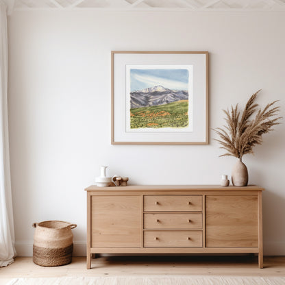 Pikes Peak in the Garden | Colorado Springs | Art Print