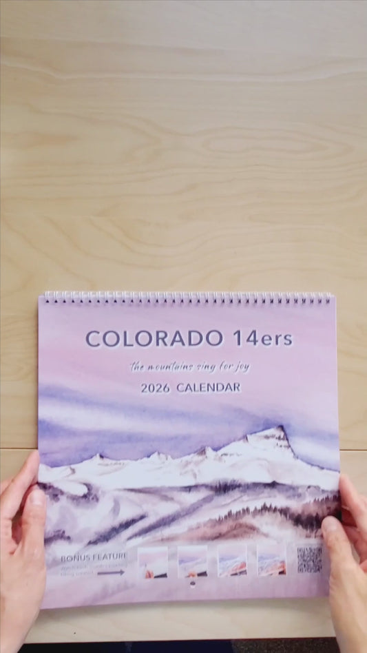 2026 Wall Calendar | Colorado 14ers | The Mountains Sing for Joy