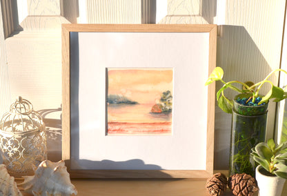 Rock by the Lake | 5"x 5" Original