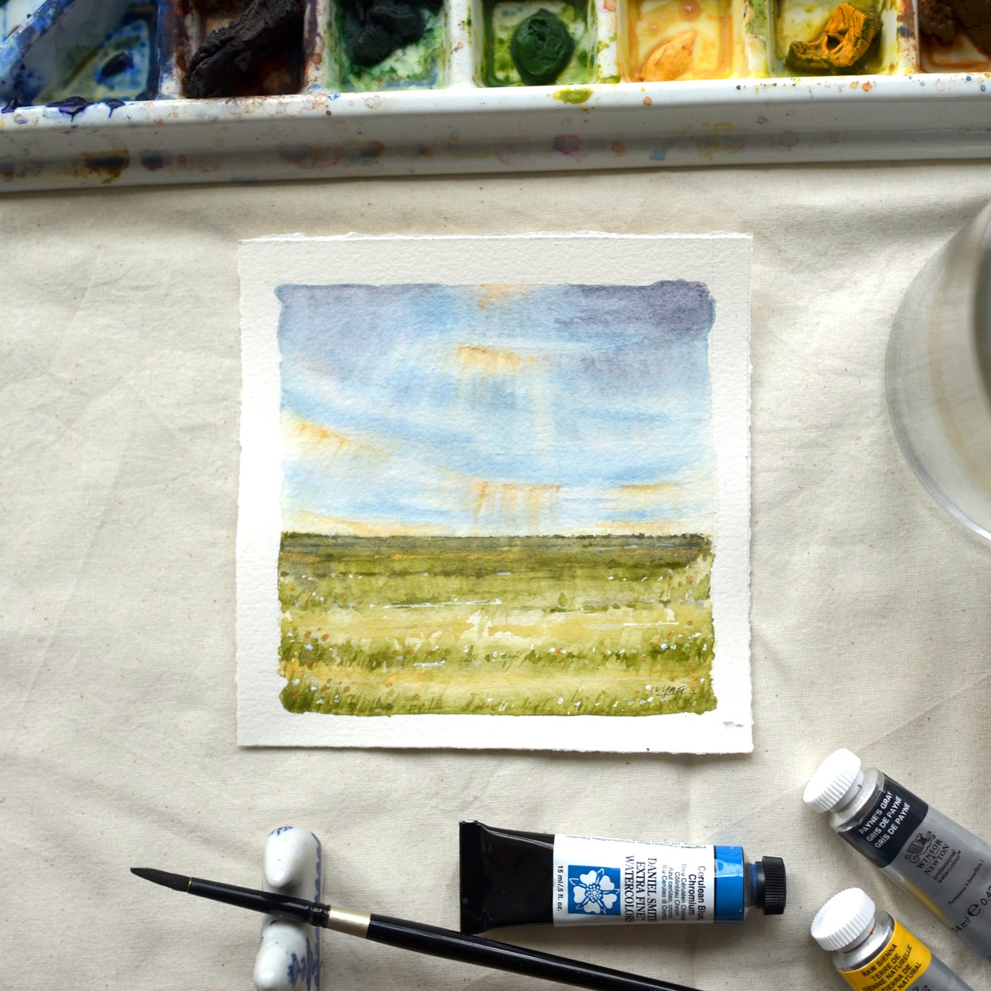 Sunlight in the Prairie | 5"x 5" Original